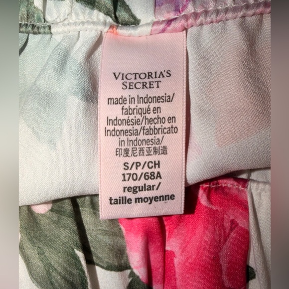 Victoria's Secret Floral Satin Pajama Pants - Pink and Green - Picture 8 of 8